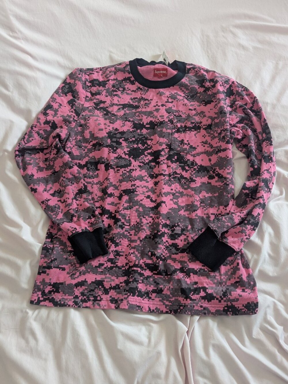 Supreme Pink Digital Camo Pocket Tee Medium